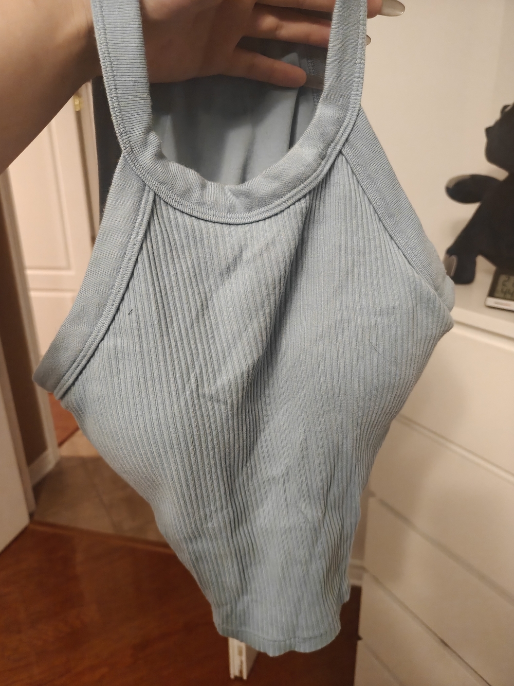 Uniqlo Ribbed Light Blue Tank Top